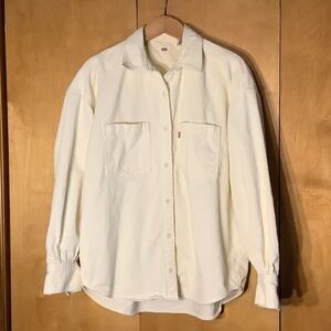 Levi’s pale yellow corduroy shacket, size XS